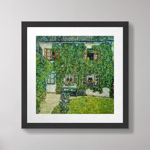 Gustav Klimt _ The House of Guardaboschi Framed Art