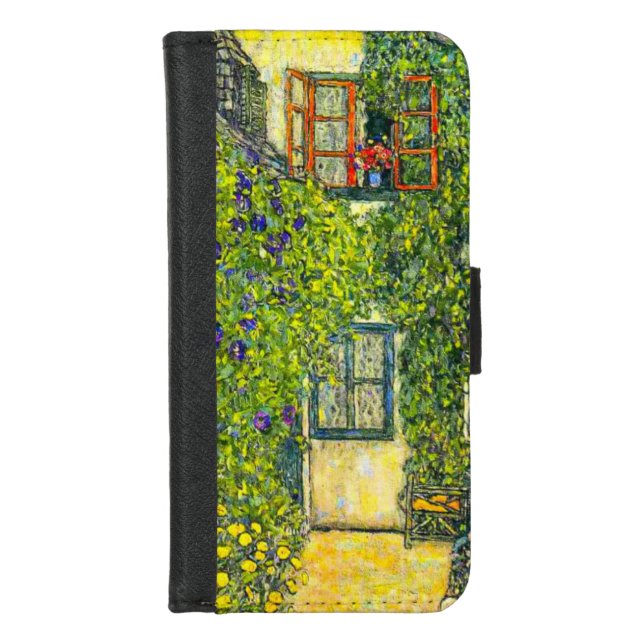 Gustav Klimt The House of Guardaboschi iPhone Wallet Case (Front)
