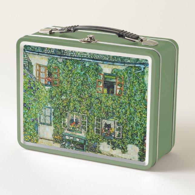 Gustav Klimt - The House of Guardaboschi Metal Lunch Box (Front)