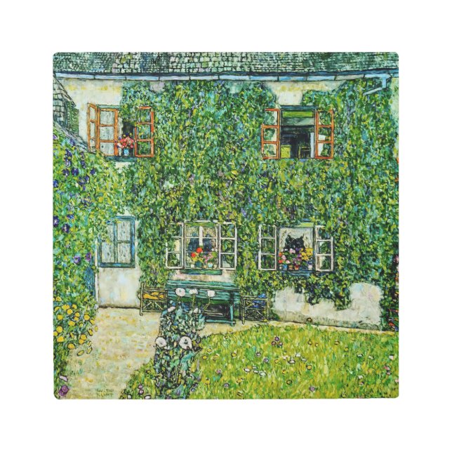 Gustav Klimt - The House of Guardaboschi Metal Print (Front)