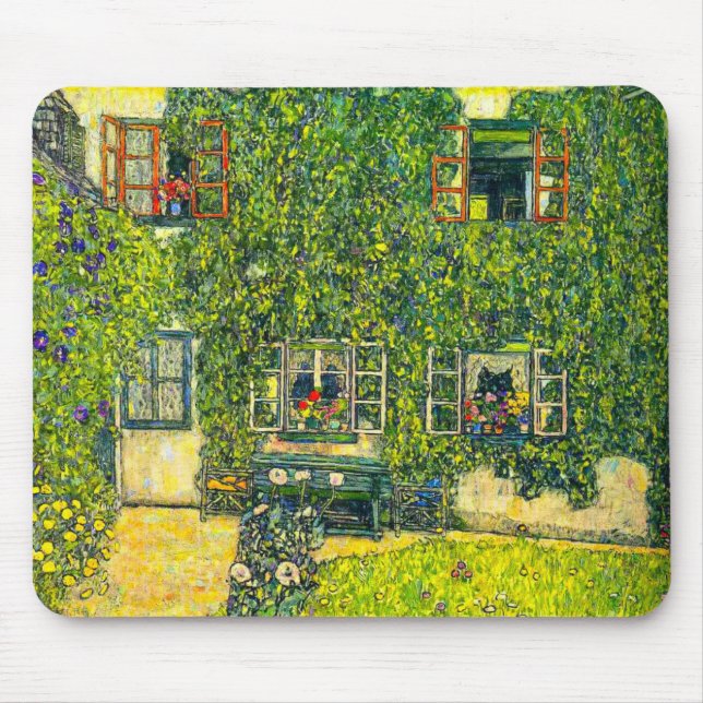 Gustav Klimt The House of Guardaboschi Mouse Pad (Front)