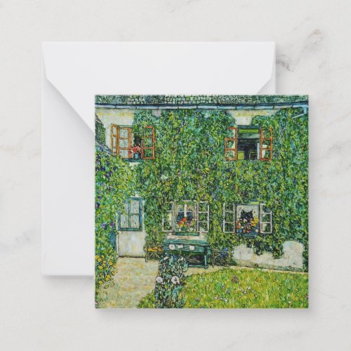 Gustav Klimt _ The House of Guardaboschi Note Card