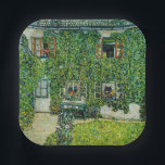 Gustav Klimt - The House of Guardaboschi Paper Plates<br><div class="desc">The House of Guardaboschi / House in Weissenbach of Attersee Lake - Gustav Klimt,  Oil on Canvas,  1912</div>