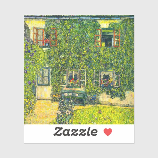 Gustav Klimt The House of Guardaboschi Sticker (Sheet)