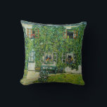 Gustav Klimt - The House of Guardaboschi Throw Pillow<br><div class="desc">The House of Guardaboschi / House in Weissenbach of Attersee Lake - Gustav Klimt,  Oil on Canvas,  1912</div>
