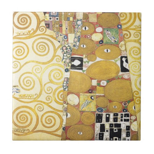 Gustav Klimt _ The Hug _ Classic Artwork Ceramic Tile