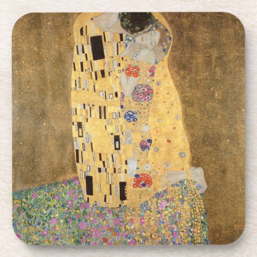 Gustav Klimt  The Kiss 1907_08 Beverage Coaster