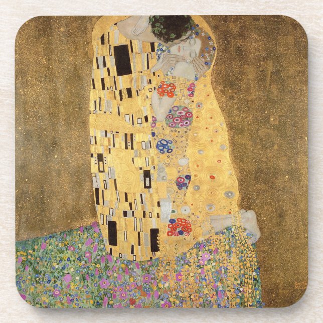 Gustav Klimt | The Kiss, 1907-08 Beverage Coaster (Front)