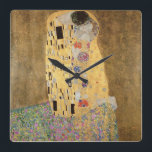 Gustav Klimt | The Kiss, 1907-08 Square Wall Clock<br><div class="desc">The Kiss,  1907-08 | by Gustav Klimt | Art Location: Osterreichische Galerie Belvedere,  Vienna,  Austria | Austrian Artist | Image Collection Number: XAM601</div>