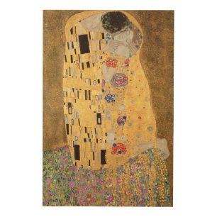 Gustav Klimt   The Kiss, 1907-08 Wood Wall Art