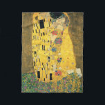 GUSTAV KLIMT - The kiss 1907 Fleece Blanket<br><div class="desc">GUSTAV KLIMT - The kiss 1907
Oil and gold foil on canvas</div>