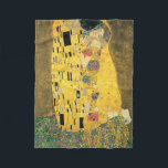 GUSTAV KLIMT - The kiss 1907 Fleece Blanket<br><div class="desc">GUSTAV KLIMT - The kiss 1907
Oil and gold foil on canvas</div>