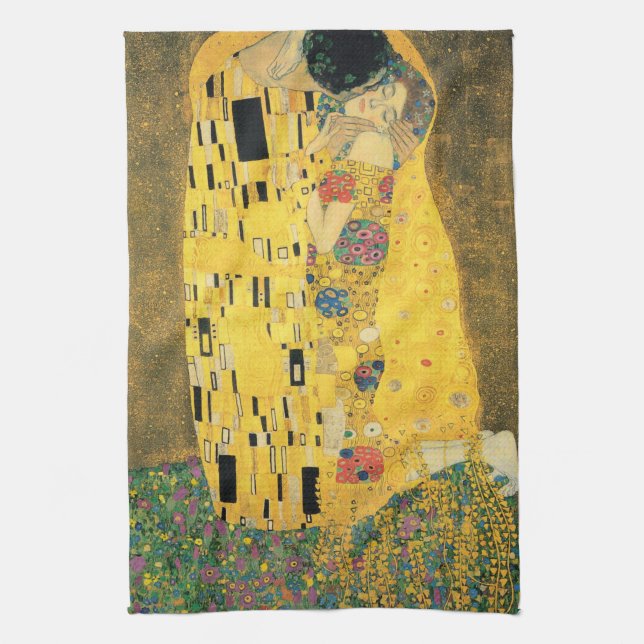 GUSTAV KLIMT - The kiss 1907 Towel (Vertical)