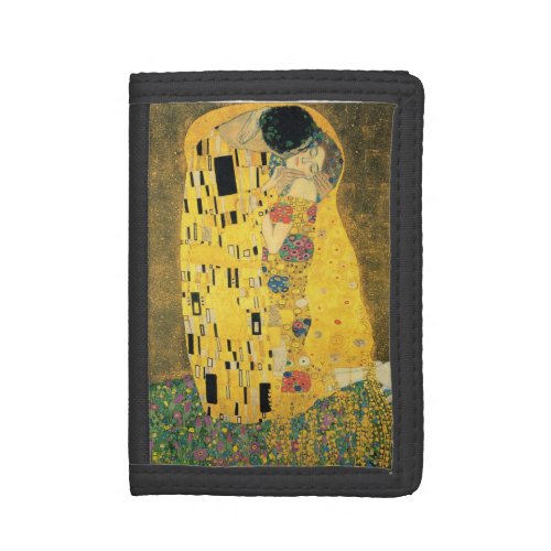 GUSTAV KLIMT _ The kiss 1907 Trifold Wallet