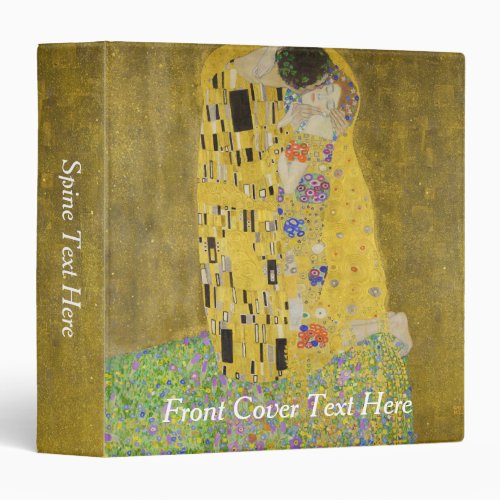 Gustav Klimt _ The Kiss 3 Ring Binder