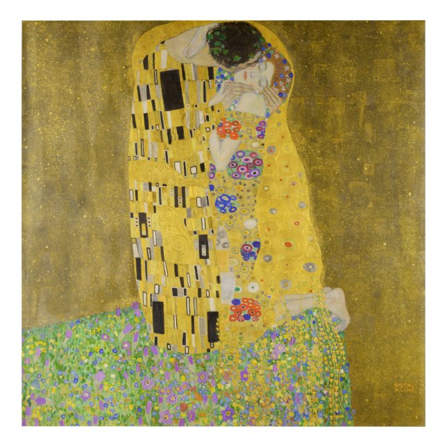 Gustav Klimt - The Kiss Acrylic Print (Front)