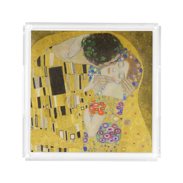 Gustav Klimt - The Kiss Acrylic Tray (Front)