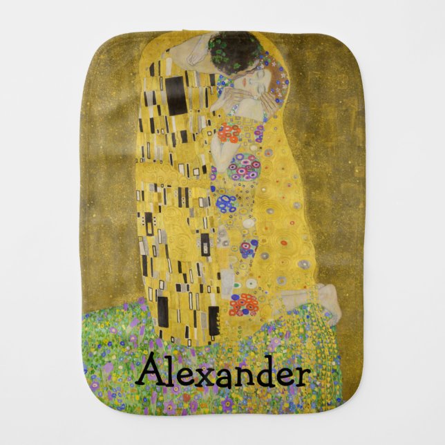Gustav Klimt - The Kiss Baby Burp Cloth (Front)