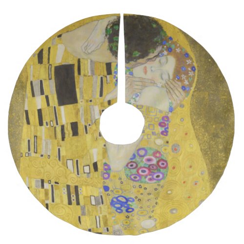 Gustav Klimt _ The Kiss Brushed Polyester Tree Skirt