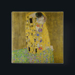 Gustav Klimt - The Kiss Button<br><div class="desc">The Kiss / Der Kuss - Gustav Klimt in 1907-1908</div>