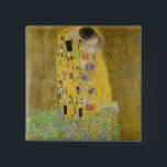 Gustav Klimt - The Kiss Button<br><div class="desc">The Kiss / Der Kuss - Gustav Klimt in 1907-1908</div>