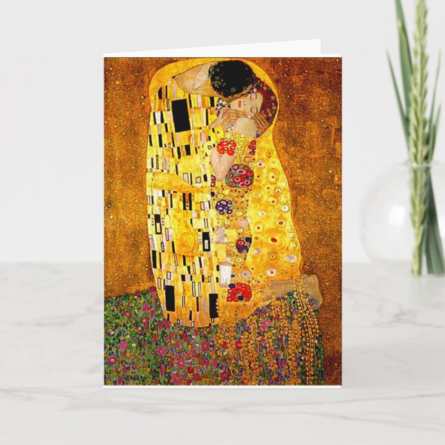 Gustav Klimt, The Kiss, Card (Front)