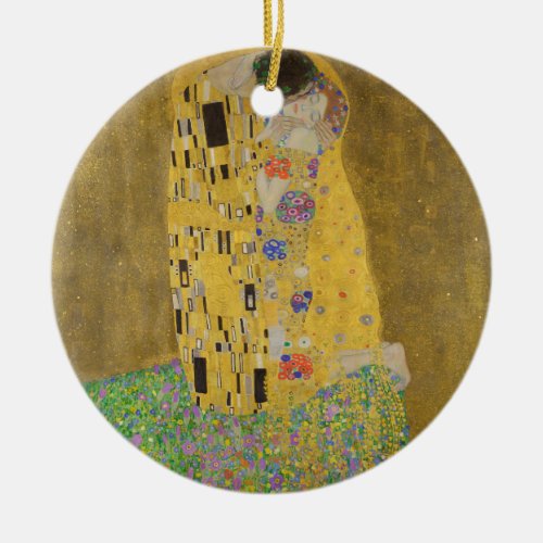 Gustav Klimt The Kiss Ceramic Ornament