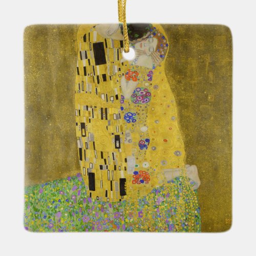 Gustav Klimt _ The Kiss Ceramic Ornament