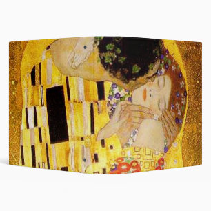 Gustav Klimt The Kiss Classic Painting 3 Ring Binder