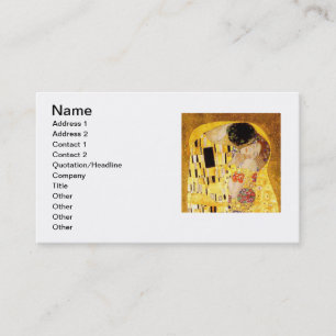 Gustav Klimt The Kiss Classic Painting Business Card
