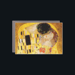 Gustav Klimt The Kiss Classic Painting Car Magnet<br><div class="desc">Gustav Klimt The Kiss Gustav Klimt used real gold in his beautiful work of art nouveau women and decorative art. This Klimt painting was called "The Kiss" and is the most well-known art nouveau work he ever painted. The Gustav Klimt painting is of an art nouveau woman and man in...</div>