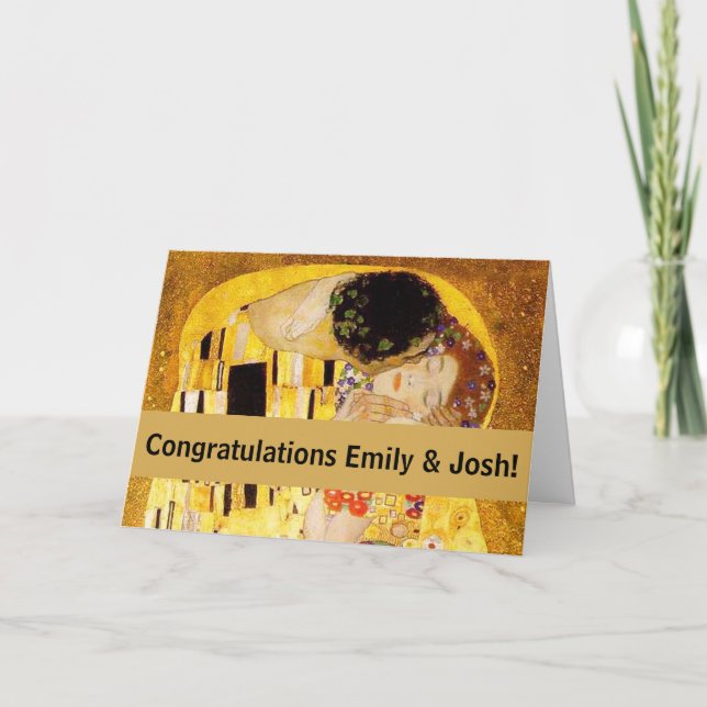 Gustav Klimt The Kiss Classic Painting Card (Front)