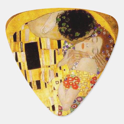 Gustav Klimt The Kiss Classic Painting Guitar Pick