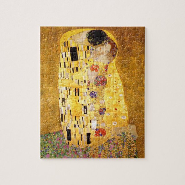 Gustav Klimt The Kiss Classic Painting Jigsaw Puzzle (Vertical)
