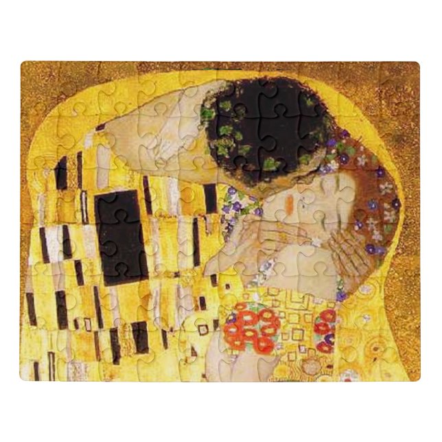 Gustav Klimt The Kiss Classic Painting Jigsaw Puzzle (Puzzle Horizontal)