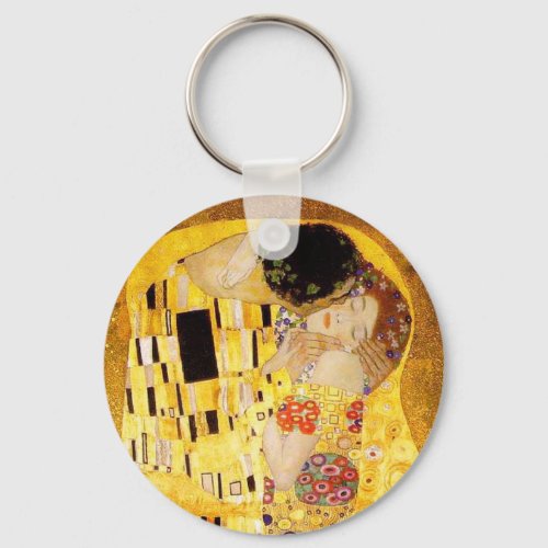 Gustav Klimt The Kiss Classic Painting Keychain