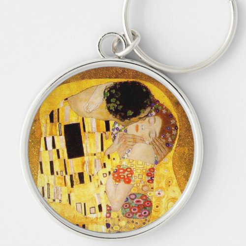 Gustav Klimt The Kiss Classic Painting Keychain