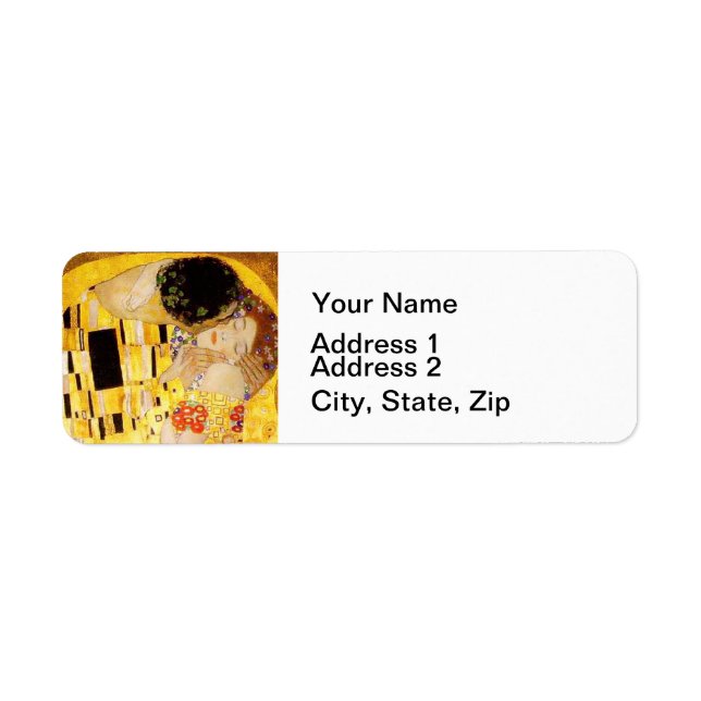 Gustav Klimt The Kiss Classic Painting Label (Front)