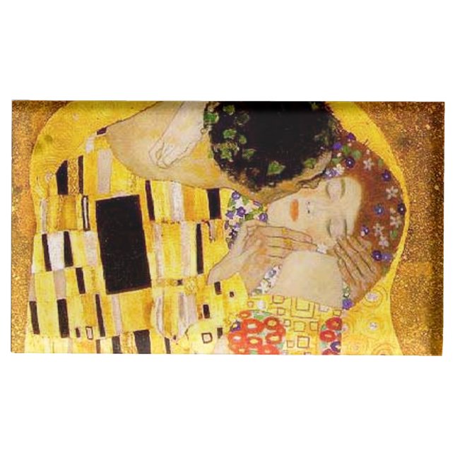 Gustav Klimt The Kiss Classic Painting Place Card Holder (Front)