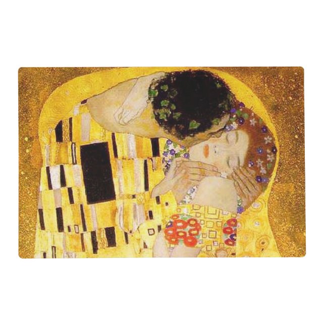 Gustav Klimt The Kiss Classic Painting Placemat (Front)