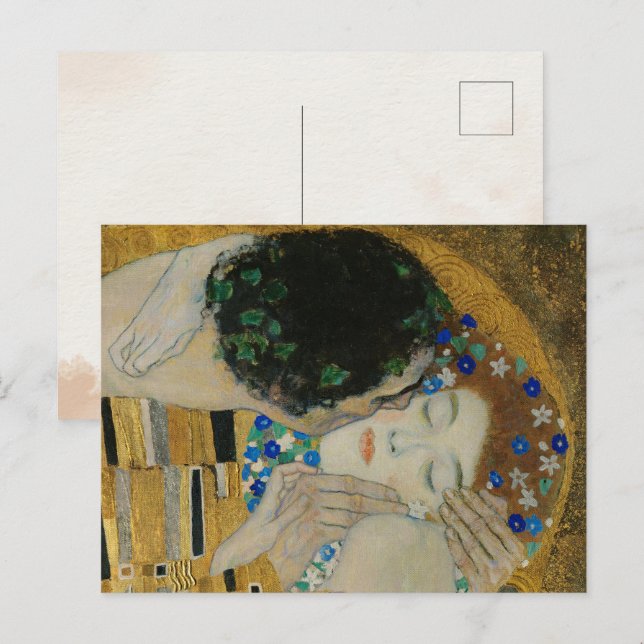 Gustav Klimt The Kiss Classic Painting Postcard (Front/Back)