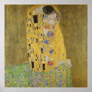 Gustav Klimt The Kiss Classic Painting Poster