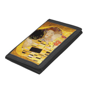 Gustav Klimt The Kiss Classic Painting Tri-fold Wallet