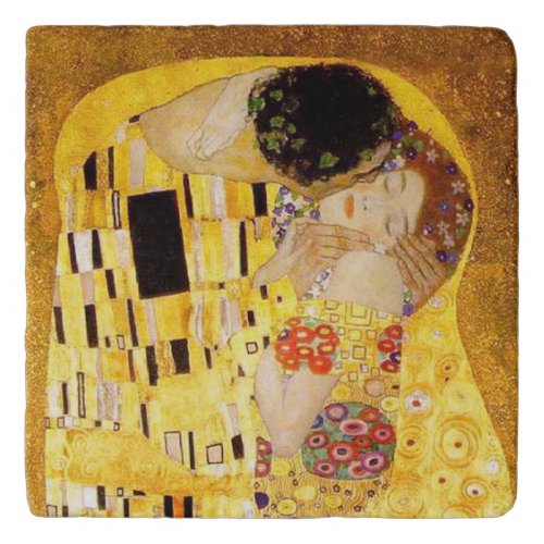 Gustav Klimt The Kiss Classic Painting Trivet