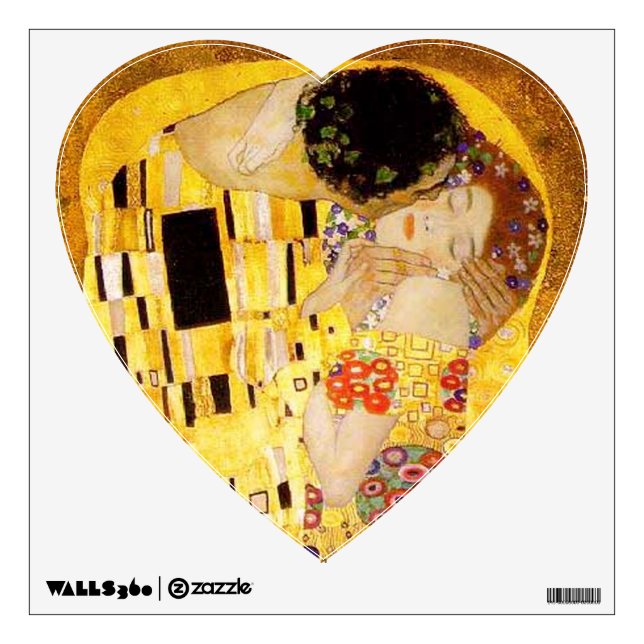 Gustav Klimt The Kiss Classic Painting Wall Sticker (Front)