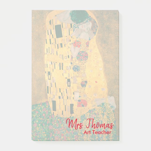 Gustav Klimt The Kiss Customized Post-it Notes 4x6 (Front)
