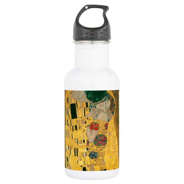 Gustav Klimt // The Kiss // Der Kuss Stainless Steel Water Bottle (Front)