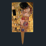 Gustav Klimt: The Kiss (Detail) Cake Topper<br><div class="desc">A beautiful classic cake pick featuring a romantic couple sharing a kiss,  painted by the Austrian symbolist painter Gustav Klimt.</div>