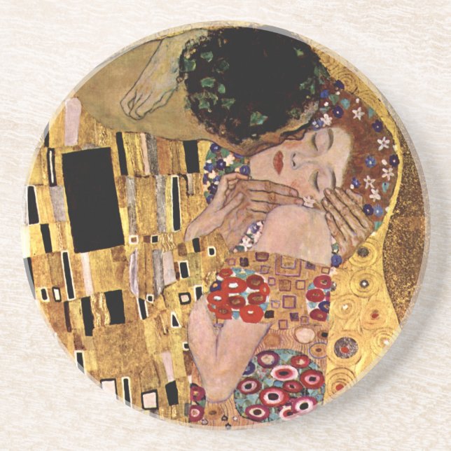 Gustav Klimt: The Kiss (Detail) Coaster (Front)