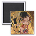 Gustav Klimt: The Kiss (detail) Magnet at Zazzle